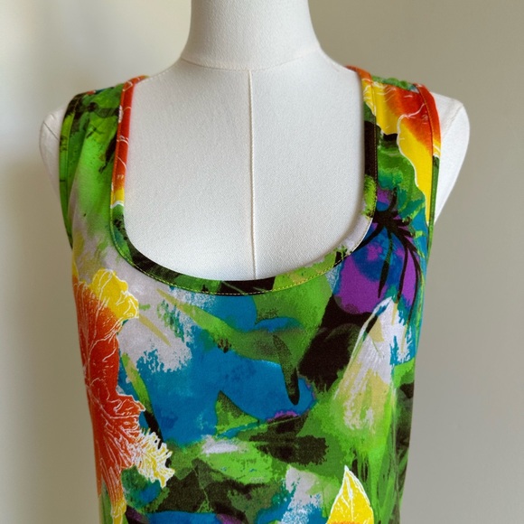 Tropical Print Sundress- Large - Picture 3 of 8